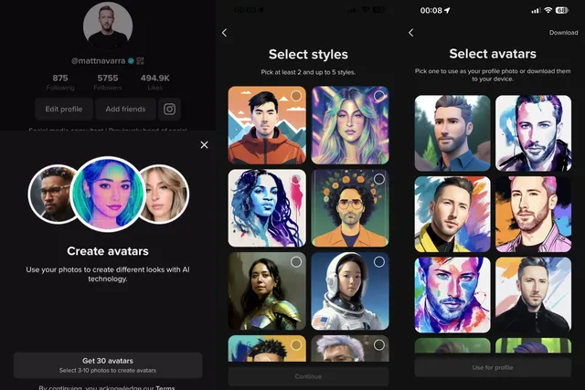 TikTok lansează avatare AI generative